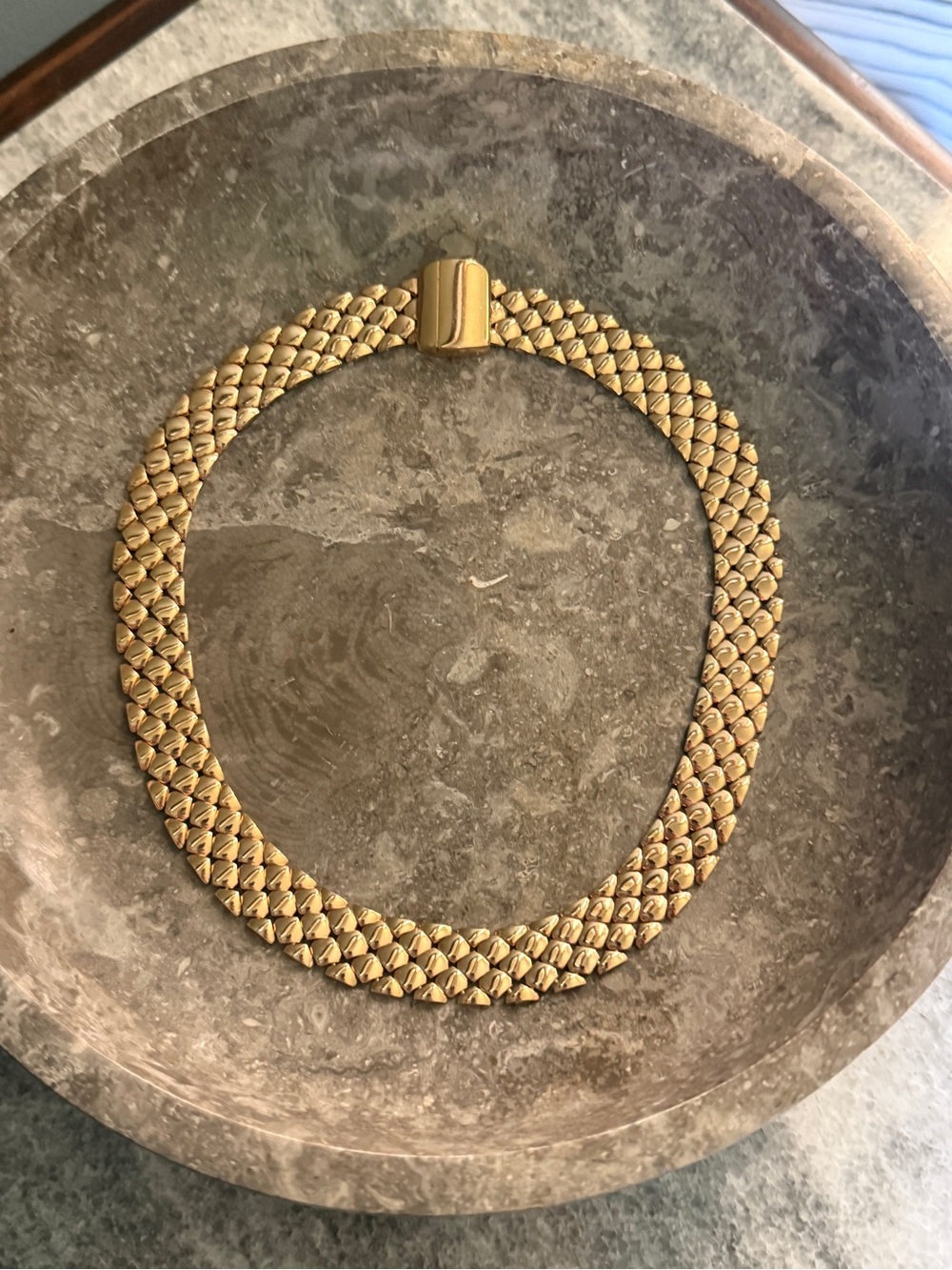Vintage Bronze Milor Italy Magnet Closure Choker
